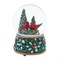 Kurt Adler 100mm Musical Wind-Up Christmas Tree with Cardinals Water Globe